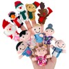 Sealive 11 PCS Finger Puppets for Toddlers Story Time - 5 Christmas Figures & 6 Family Members - Perfect for Role Playing, Classroom Learning, Party Favors, Travel, Therapy, Imagination Building