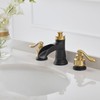BATHLAVISH Widespread Bathroom Faucet Black Gold, Bathroom Faucet 3 Hole