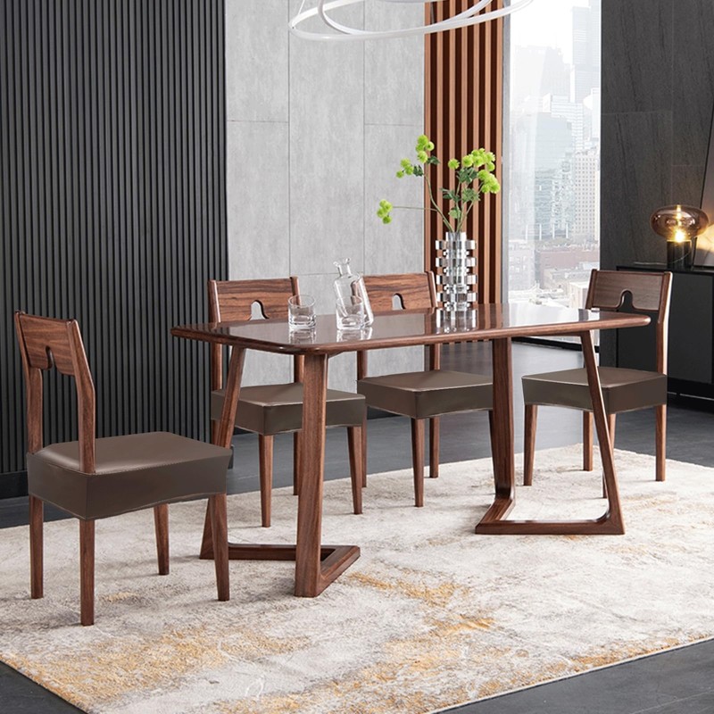 KIDOACOW Soft Leather Chair Seat Covers Dining Chairs Set of