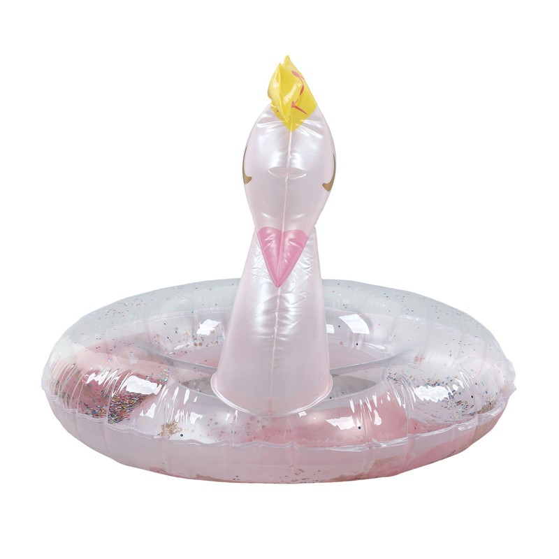 Inflatable Swimming Ring with Sequins Thickened PVC Kids Pool Float