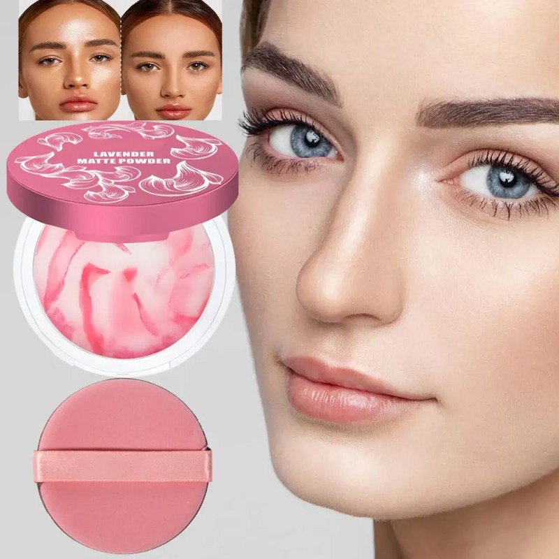 Polvo Compacto Para El Rostro Polvo Mate Maquillaje Base Imp