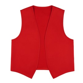 TopTie No Pocket Unisex Vest Victorian Waistcoat Peasant Costume Vest Volunteer Work Vest-Red1-L