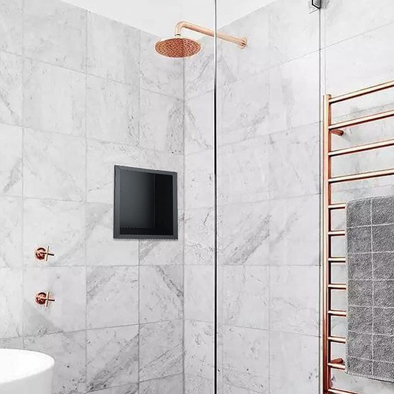 SANGOGO Black 304 Stainless Steel Built-in Shower Niche (20 x