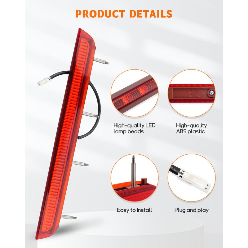 JUWEVAZU 92700-C5000 Rear Center Third 3rd Brake Led Light High