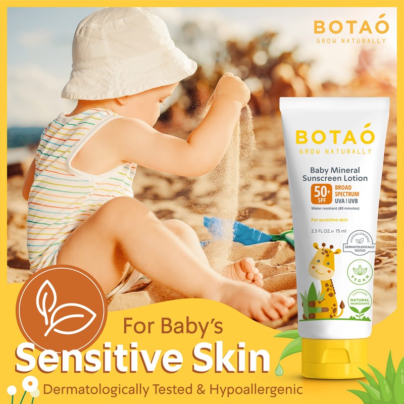 Baby Mineral Sunscreen Lotion for sensetive skin 2-pack Bundle