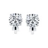 2CT Brilliant Cut Solitaire Round Cubic Zirconia CZ Clip On
