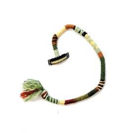 Neutral Earth Tones Colorful Hair Clip In, Handmade Yarn Hair Extension