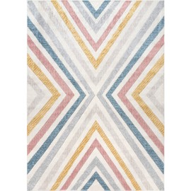 nuLOOM Neveah Contemporary Chevron Area Rug, 9x12, Beige