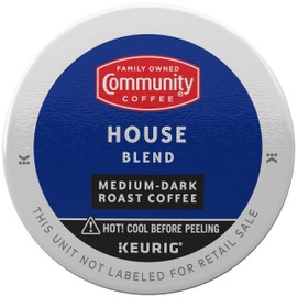 Community Coffee House Blend Medium-Dark Roast Single Serve Keurig K-Cup Pods 32 ct Box