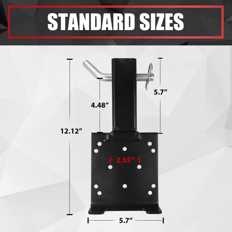 VIAGL Universal Trailer Hitch Mounting Plate with 2" Receiver ,