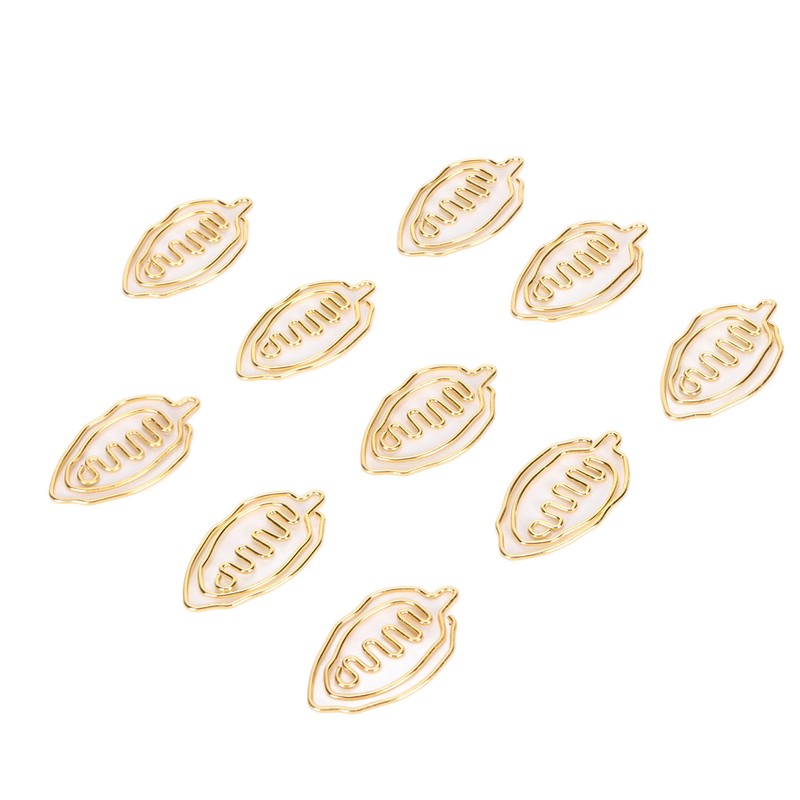 100pcs Special Shape Paper Clips Creatively Cute Plated Metal Bookmark