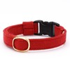 Popone Cat Collar, MUJI Cotton Plain, Safety Buckle, Bell Included,