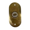 PRESS Oval Push Button Doorbell in Brass