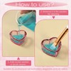 2PCS Heart-Shaped Dappen Dish for Nails, Pink Glass Crystal Monomer