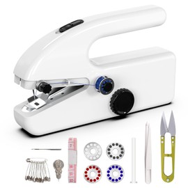 Handheld Sewing Machine,Two dear,Mini sewing machine,Easy to Use and Fast Stitch Suitable for Clothes,Fabrics, DIY Home Travel Electric Handheld Sewing Machine for Beginners.