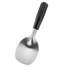 Nueva Estrella Foodservice 34363 Acero Inoxidable 18/8 Espresso Frothing Pala & Ice Cream Pala Mango de baquelita, Plata