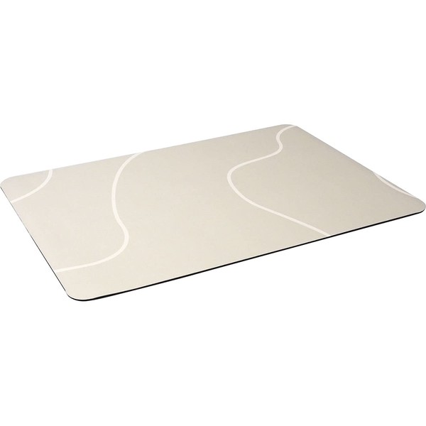 Fine SOFTNA FIN-1044BE Bath Mat with Diatomaceous Earth, Unbreakable, Lightweight, Cold Resistant, Non-Slip, Can Be Used All Year, Soft, Regular, Beige, Asbestos Inspection Passed, Absorbent, Quick