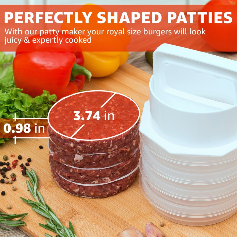 Mission Gallery Hamburger Press Patty Maker - 4 in1, Burger