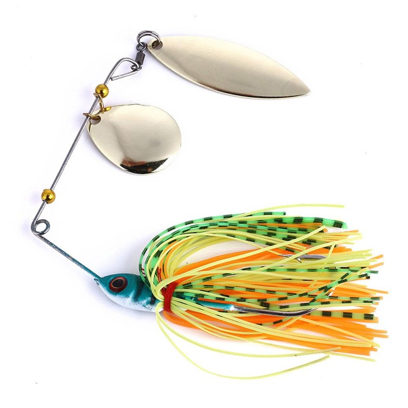 4Pcs Artificial Bait Set Fishing Lures Spinnerbait Hard Metal Fishing