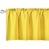 DECOVSUN Bright Yellow Valance for Windows 60x18 Inch Solid Blackout