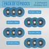ERNITES Flap Discs 115mm, 12 Pack Mixed Grit 40/60/80/120 Zirconia