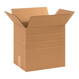 Aviditi MD12912 Multi-Depth Corrugated Cardboard Box 12 1/4" L x 9 1/4" W x 12" H, Kraft, for Shipping, Packing and Moving (Pack of 25)