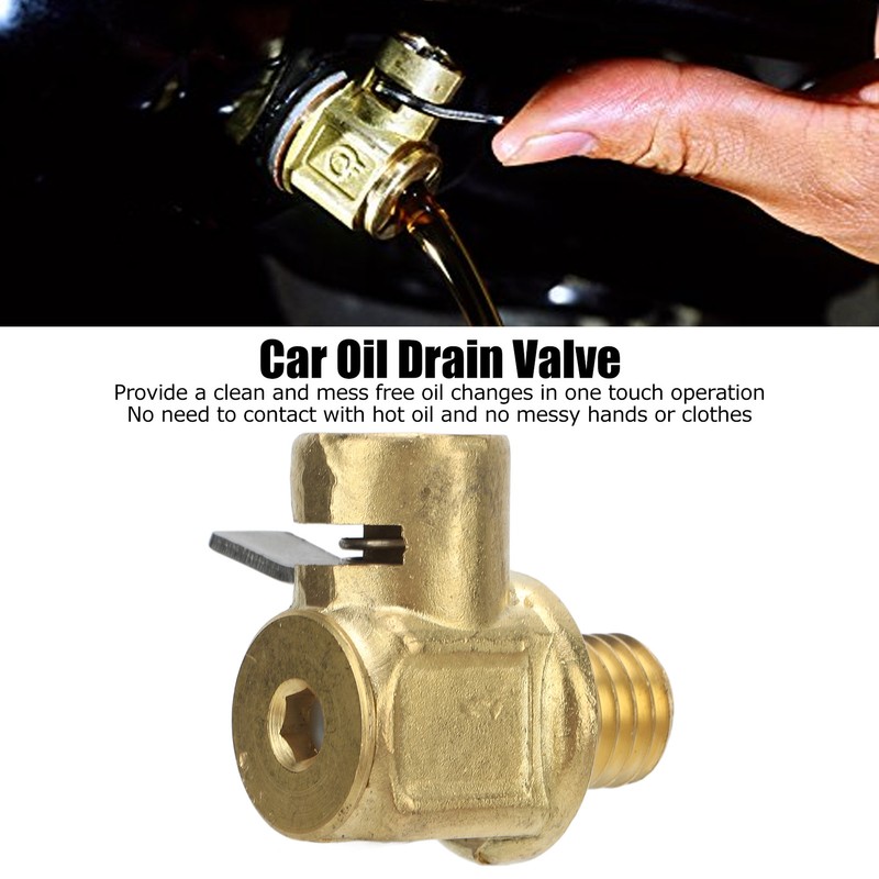 Engine Oil Drain Valve M12‑1.75 Connector Quick Brass Stainless Steel