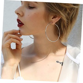 SHOWERORO 4 Pair Titanium Steel Earrings Simple Round Drop Earrings for Women Fashion Jewelry for Daily Party Occasions