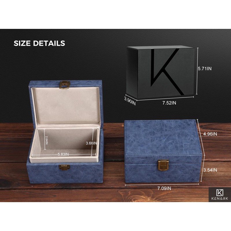 KENARK KK6M-BL Faraday Key Fob Protector Box, RFID Signal Blocking