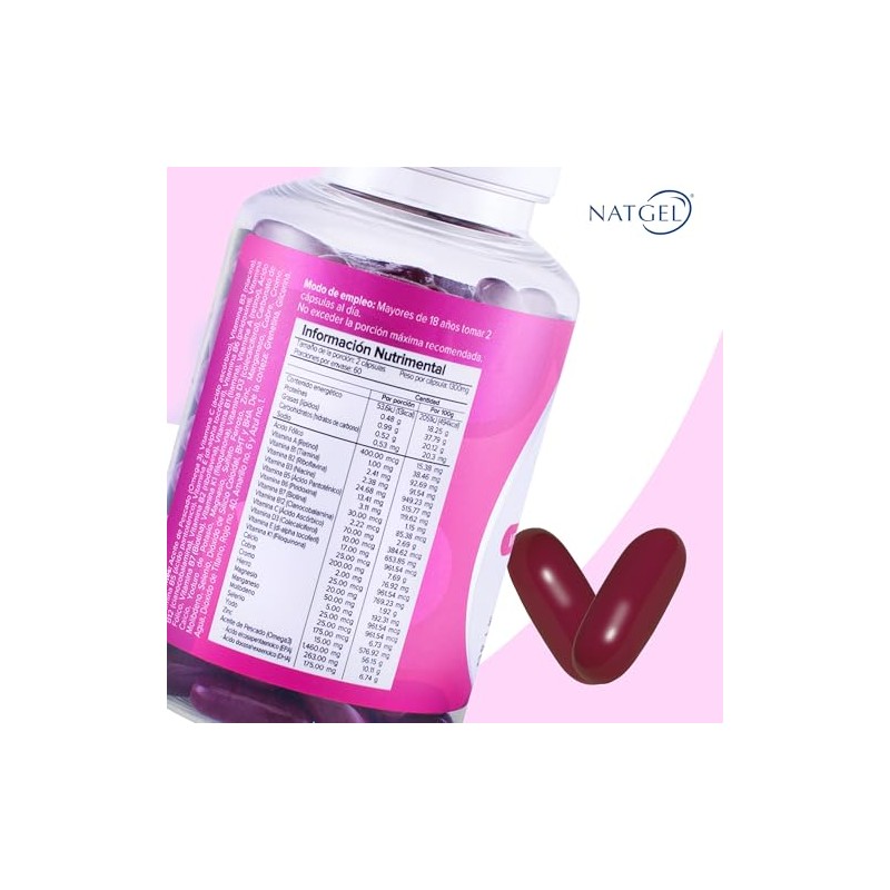 Fem Multivit Natgel Multivitaminico Mujer Omega Suplemento Integral Mujeres Apoyo