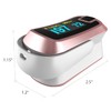 mibest OLED Finger Pulse Oximeter, O2 Meter, Dual Color White/Rose