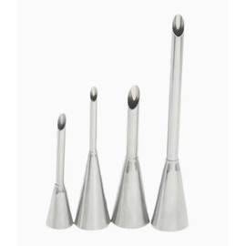 Annlpoy Set of 5 Piping Nozzles Set, Stainless Steel Syringe for Jam and Cream, Filling Nozzle for Doughnuts, Pastry Syringe for Cupcakes and Puffs, Versatile Jam Syringe for Piping Bags