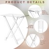 Beeveer 2 Pcs Acrylic Foldable TV Dinner Table Clear Small