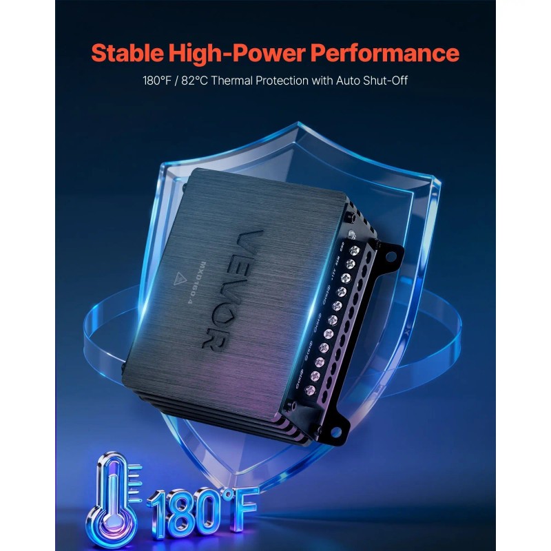 4-Channel Car Audio Amplifier Stable Bridgeable Class D Full Range