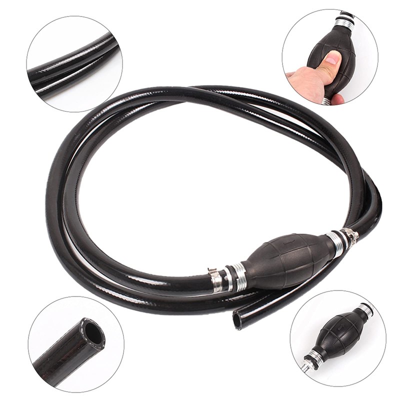 BARTOO Fuel Line Assembly,3/8in Nylon Braided Marine Fuel Hose Line
