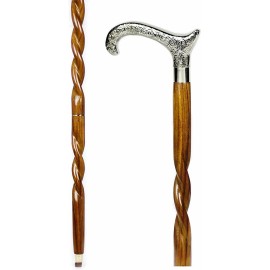 handmade Smooth Plain Polished Derby Brass Handle Style Wooden Shaft Walking Cane Stick