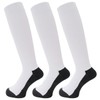 [N.S.TRADING] Baseball Undersocks, Plain White, Black, Set of 3, Toe,