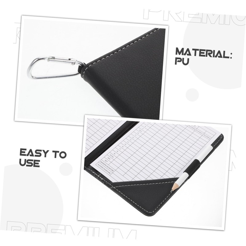 Kisangel Pu Leather Golf Scorecard Holder Stylish Scorebook for Golfing