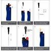 MK Lighter 9G Flint Strike Refillable Lighters, Ideal to use