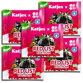 Katjes Red List Edition 5 x 175 g Pack of 5