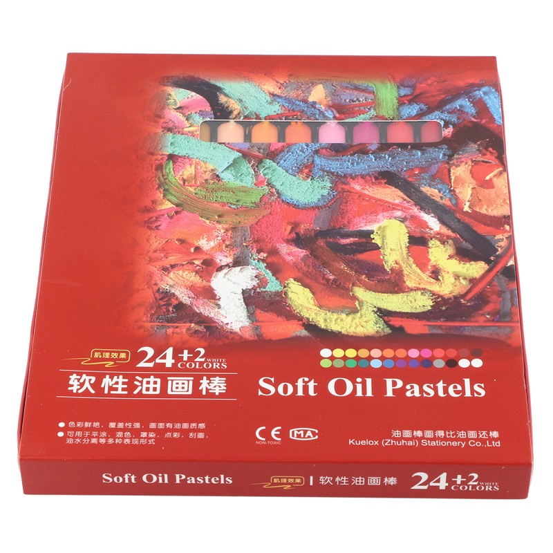 24+2 Oil Painting Stick Set Soft Oil Pastel Crayon Children