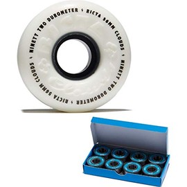 Ricta Clouds 92a Skateboard Wheel 56mm White with CCS ABEC 7 Bearings