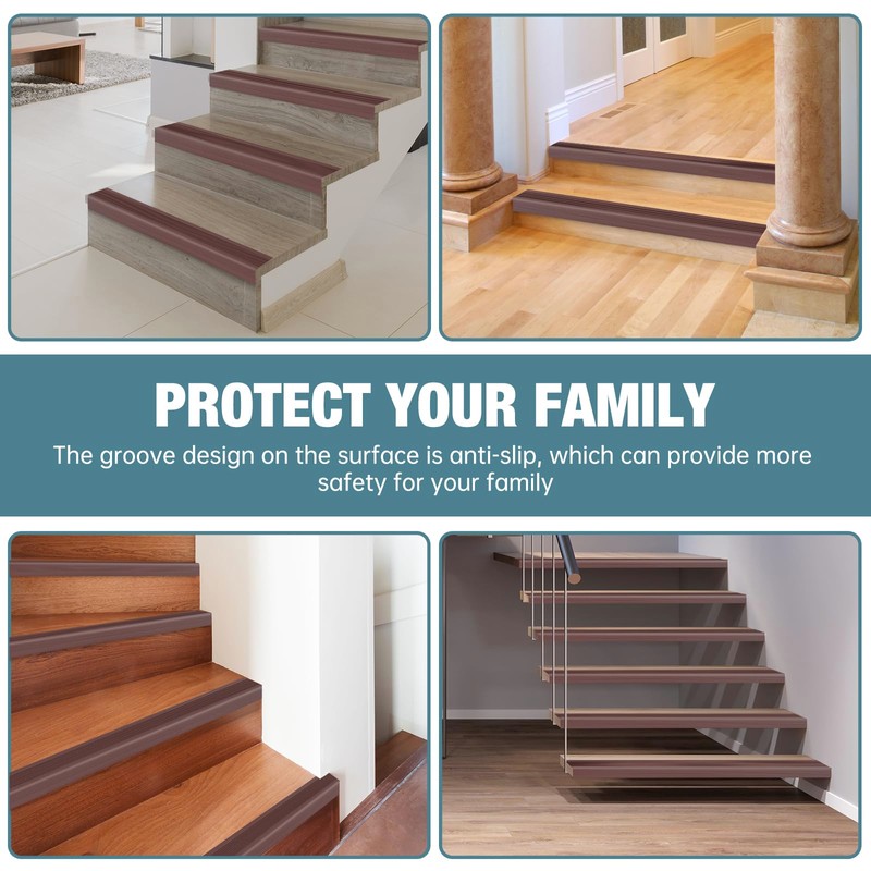 Stair Edge Trim Vinyl Stair Nosing 4.3" Self Adhesive Nose