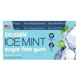 Xylichew 100% Xylitol Chewing Gum - Non GMO, 12 Count (Pack of 12)