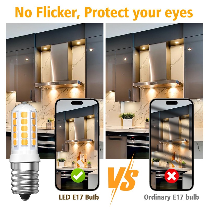 E17 Led Bulb 40W Halogen Bulb Equivalent,2700K Warm White 400lm