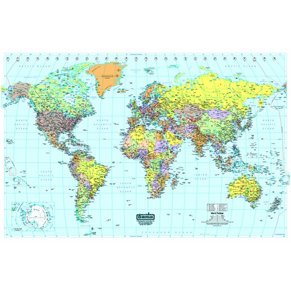 House of Doolittle Write On/Wipe Off Laminated World Map 38