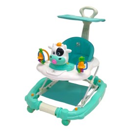 Andadera Mecedora Musical Con Llantas De Gel,baston,toldo Color Verde