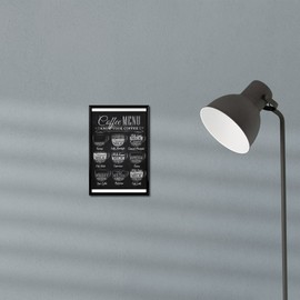 artboxONE Poster with Black Frame 45 x 30 cm Food & Drink Coffee Menu - Know Your Coffee - Picture Coffee