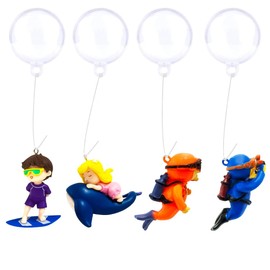 NHQZ Aquarium Decoration, Pack of 4 Floating Diver Aquarium Decoration Aquarium Accessories Landscape Accessories for Aquariums Home Office Aquarium Accessories