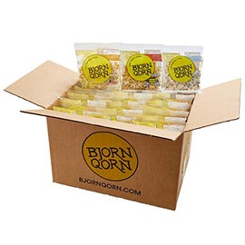 BjornQorn Popcorn Mini-Mix 30 Pack (3 Flavors) - Vegan & Gluten-Free - (10) Classic, (10) Spicy, (10) Cloudy - (30 1oz bags)